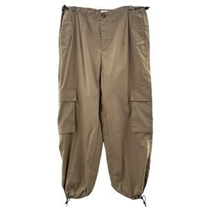 Urban Revivo Baggy Fit Cargo Pants Bungee at Waist & Ankles Cotton Blend Size 4